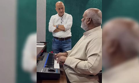 Veteran actor Anupam Kher; Music director M.M. Keeravani (IANS)