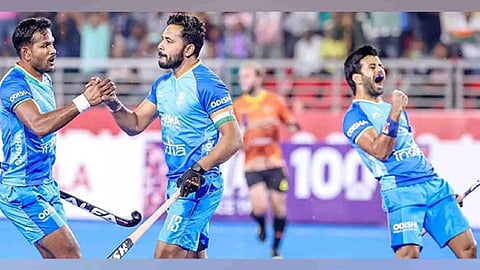 Players in action (Picture: Hockey India)