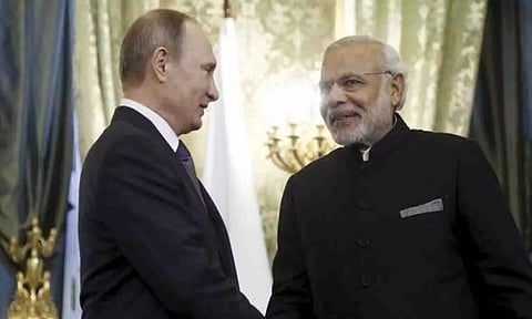 Russia President Vladimir Putin and Prime Minister Narendra Modi (X)