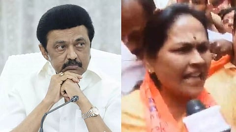 Chief Minister M K Stalin; Union minister Shobha Karandlaje 