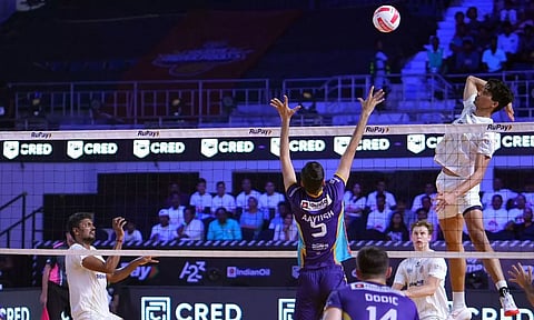 Action during Delhi Toofans and Ahmedabad Defenders