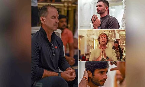 Justin Langer, Jonty Rhodes, Keshav Maharaj and Ravi Bishnoi (X)
