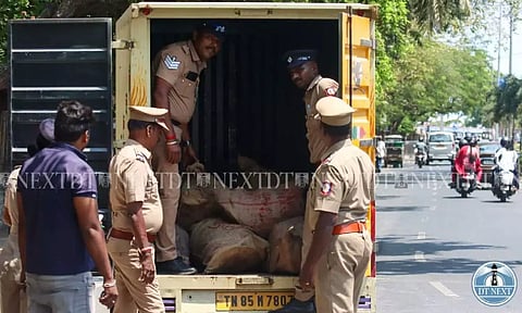 Members of the election commission 'flying squad' are rigorously inspecting vehicles in Chennai ahead of India's mammoth voting exercise (Photo: Hemanathan.M)