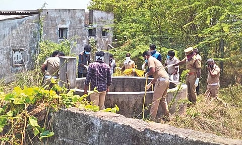 The well in Thalambur where his body was dumped