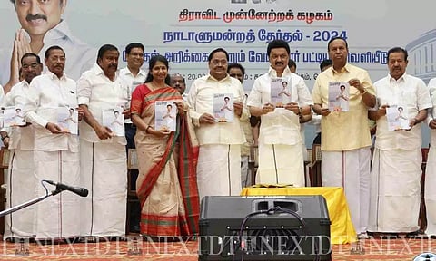 The DMK has released their candidate list and party manifesto for the upcoming Lok Sabha polls 2024 (Justin George)