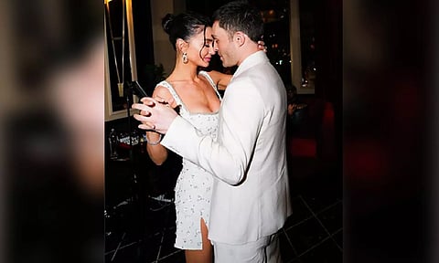 Amy Jackson with Ed Westwick (Instagram)