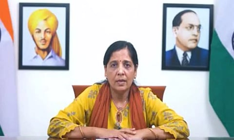 Sunita Kejriwal, the wife of Delhi Chief Minister Arvind Kejriwal (X/AAP)