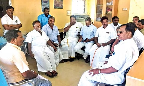 Members of fishermen associations holding talks