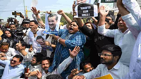 Still from the protest