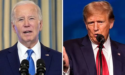  US President Joe Biden and former President Donald Trump