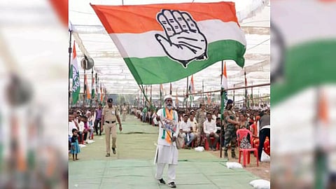 Congress flag (Photo/ANI)