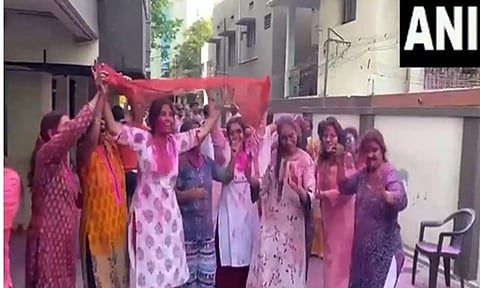 Women celebrating Holi (ANI)