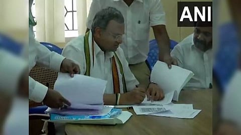 Karti Chidambaram filing nomination from Tamil Nadu’s Sivaganga (Photo/ANI)