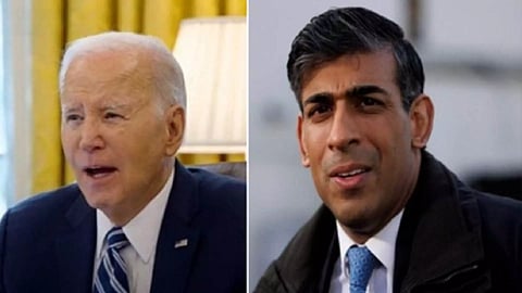 US President Joe Biden (left), UK Prime Minister Rishi Sunak (Image: Reuters)
