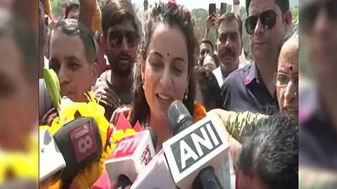 BJP's candidate Kangana Ranaut holds roadshow in Himachal's Mandi