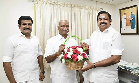 Tada Periyasamy joined hands with AIADMK in the presence of the party’s general secretary Edappadi K Palaniswami