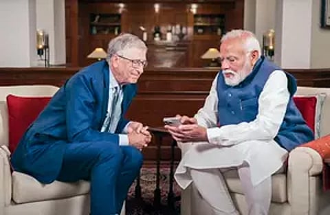 Bill Gates and Prime Minister Narendra Modi