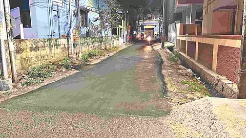 Two of the good roads in the area that were re-laid