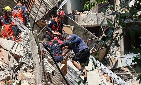 Buildings collapsed in Taipei, New Taipei (ANI)
