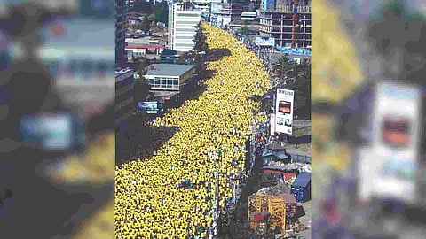 AAP supporters in the streets of Delhi