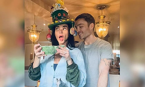 Amy Jackson with fiancé Ed Westwick (Instagram)