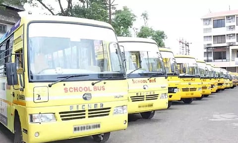 The School Education department issued guidelines for school buses and vans on Thursday.