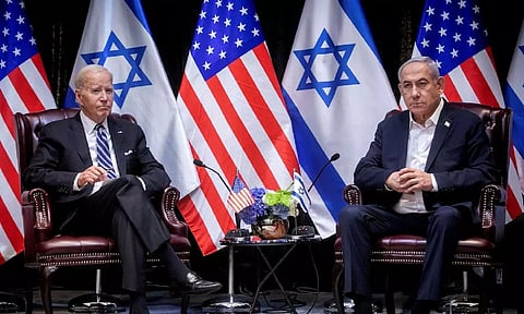 US President Joe Biden with Israel Prime Minister Benjamin Netanyahu