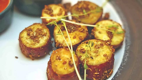 Smoked hill garlic and cardamom -scented sweet potato (Photo: Manivasagan N)