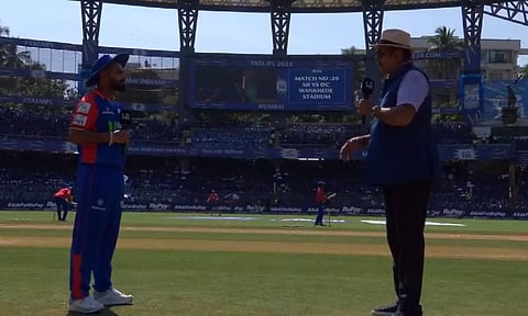 Rishabh Pant during the toss (Screengrab)