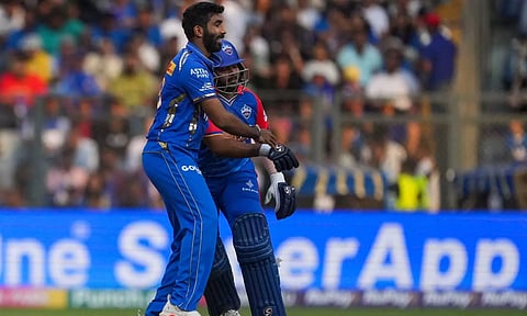 Jasprit Bumrah during the match (PTI)