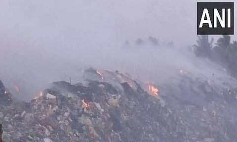 Visuals from Vellalore dump yard, Tamil Nadu (ANI)