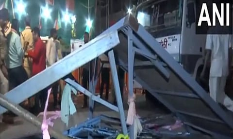Around 4 people injured after stage collapses during PM Modi's roadshow in Jabalpur