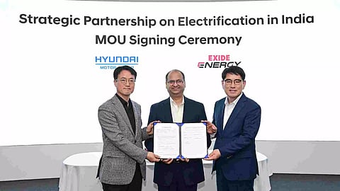 Hyundai Motor and Kia Partner with Exide Energy for EV Battery Localization in India