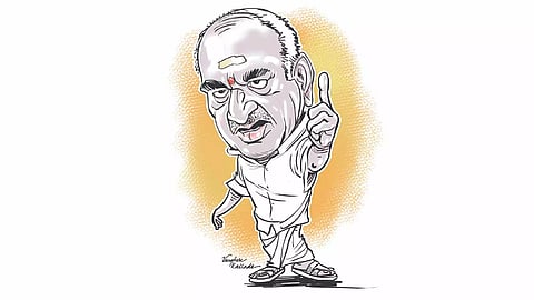 Veteran leader and former union minister Pon Radhakrishnan (Illustration/Varghese Kallada)