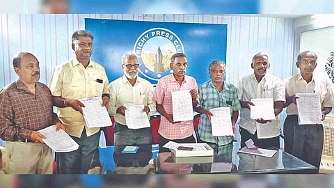 Federation members in Tiruchy with the petition