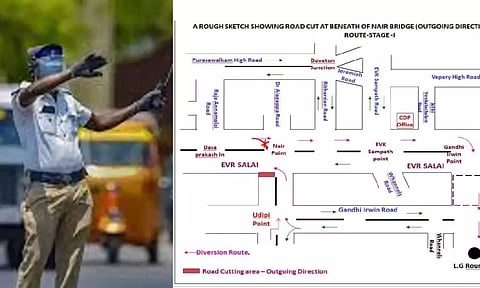 Traffic diversion map