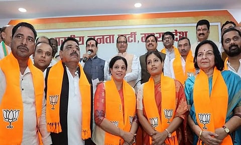 Congress leaders who joined BJP in Madhya Pradesh (ANI)