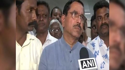 Union Minister and BJP candidate from Dharwad Lok Sabha Seat Pralhad Joshi(Photo/ANI)
