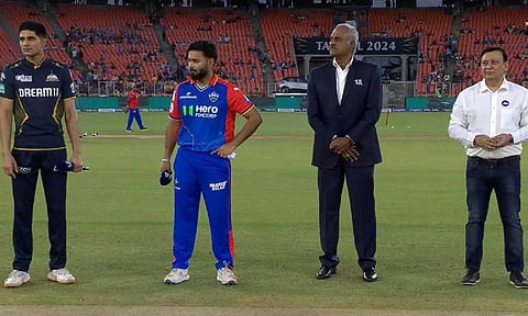 Shubman Gill and Rishabh Pant during the toss (Screengrab)