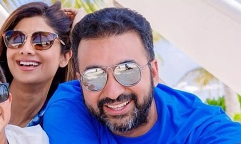 Raj Kundra with Shilpa Shetty (IANS)