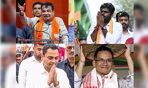 BJP's Nitin Gadkari, K Annamalai, Congress' Nakul Nath and Gaurav Gogoi (ANI)