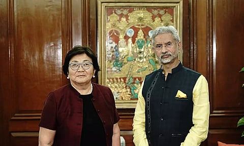 External Affairs Minister S Jaishankar with Roza Otunbayeva, Head of United Nations Assistance Mission in Afghanistan (ANI)