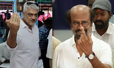 Ajith Kumar shows up to vote 30 minutes before time; Rajini stresses 'dignity in voting' (IANS)
