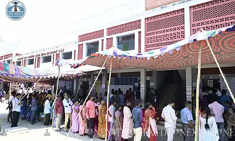 Voters waiting to cast their votes in South Chennai (Photo: Justin George)