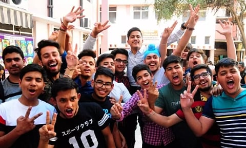 Students after the results (IANS)