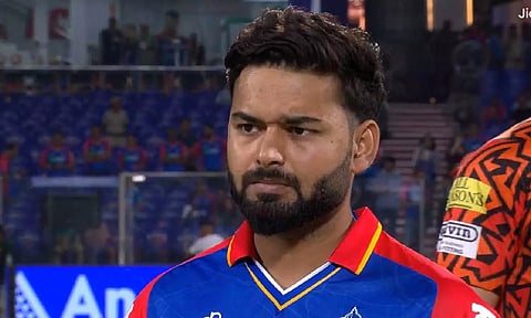 Rishabh Pant during the toss (Screengrab)
