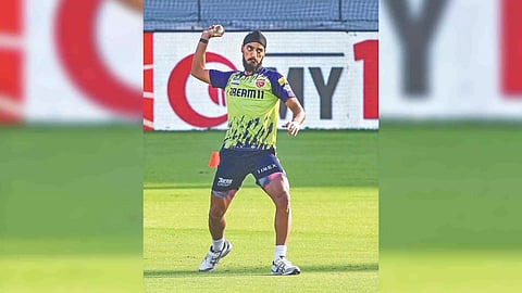 Punjab Kings player Arshdeep Singh during a training session