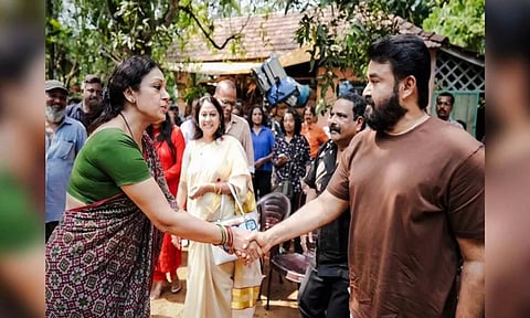 Mohanlal with Shobana (X)