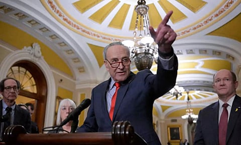 Senate Majority Leader Chuck Schumer (REUTERS)