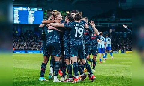 Premier League: Foden's brace takes Man City close to leaders Arsenal (IANS)